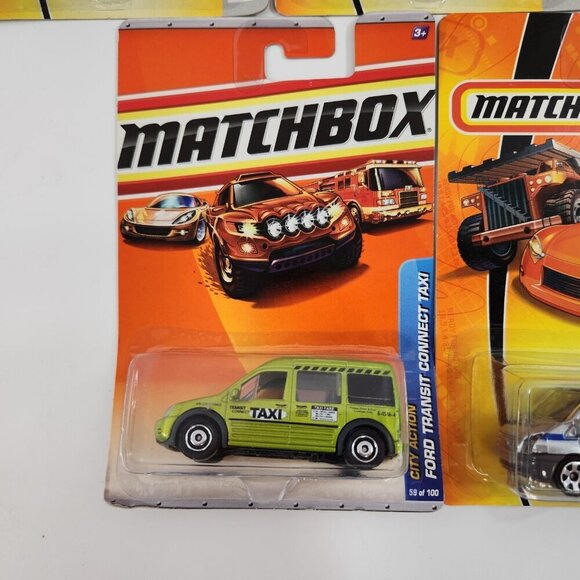 Matchbox Ford Transit Vans Taxi MBX Metal Diecast Cars Lot of 5 New MOC - Picture 2 of 16